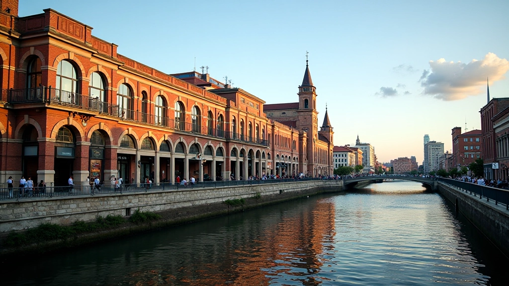 Arquitectura histórica de Puerto Madero con edificios de ladrillo restaurados y vistas al río